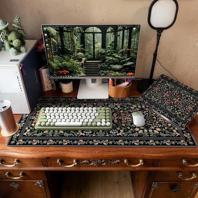 iCasso Desk Mat for Keyboard and Mouse, Large Mouse Pad, Desk Pad Mat, - Image 7