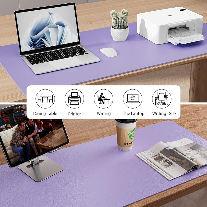 Aothia Faux Leather Desk Mat | Creates One Clean Surface - Image 8