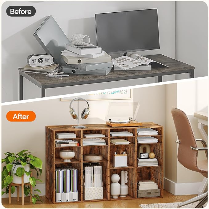 HOOBRO Wooden Literature Organizer, 36-Slot Mail Sorters, Removable Classroom - Image 5