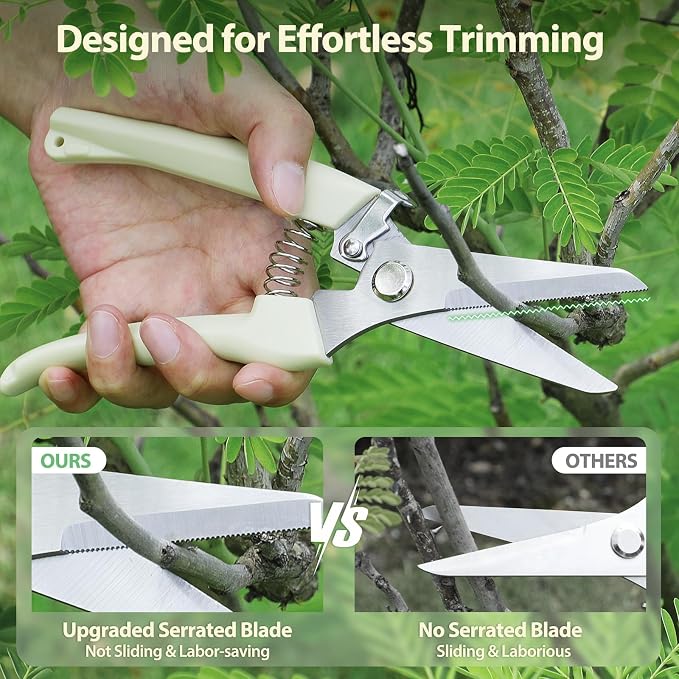 4PACK Pruning Shears, Stainless Steel Garden Shears, Sharp Handhled Gardening - Image 5