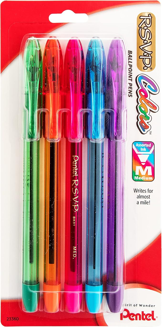 Pentel R.S.V.P. Colors Ballpoint Pen by PentelofAmerica