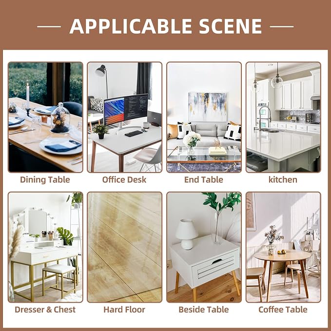 Warmstar Clear Table Protector 2mm Thick, 20 x 72 Inch Clear Table Cover - Image 7
