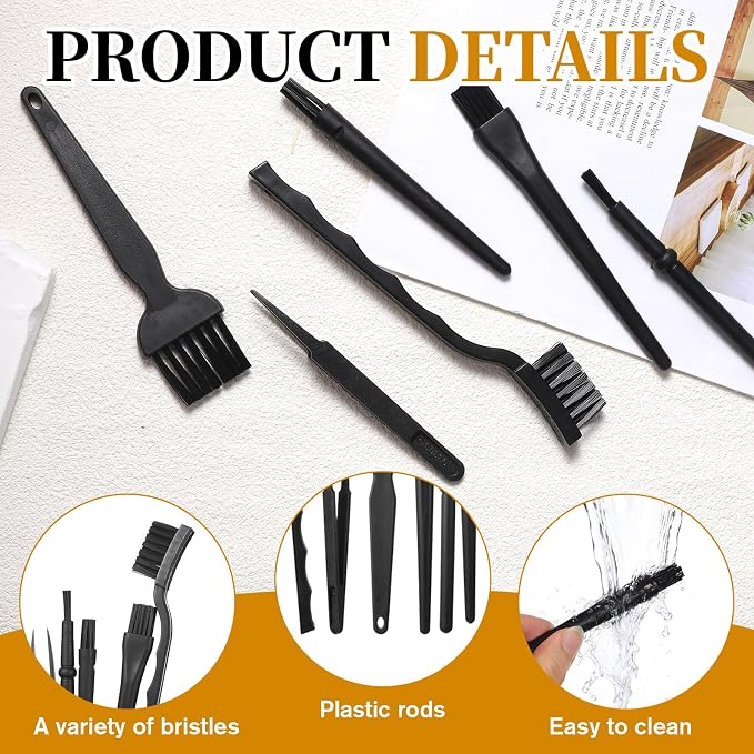 Keyboard Brush Anti Static Brush 6PCS Mini Keyboard Cleaning Brushes Kit - Image 4
