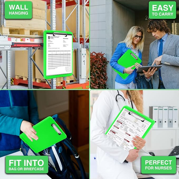 Sooez Clipboard with Storage, Plastic Storage Clipboards with Low Profile Clip - Image 7