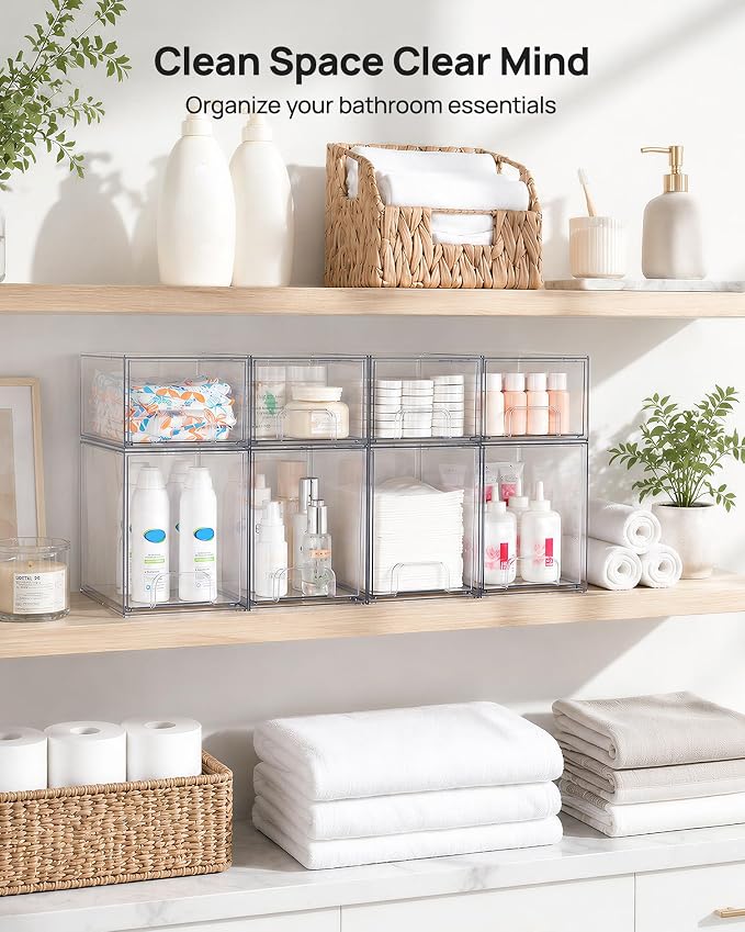Vtopmart Stackable Storage Drawers Set of 8, Beauty Supplies Storage, Pantry - Image 2