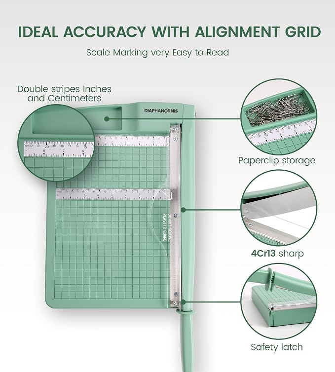 12" Heavy Duty Guillotine Paper Cutter – Professional Paper Trimmer - Image 3