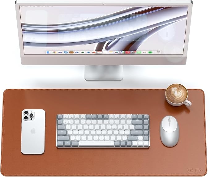 Satechi Vegan Leather Desk Mat, Large Mouse Pad Scratch and Water Resistant by Satechi
