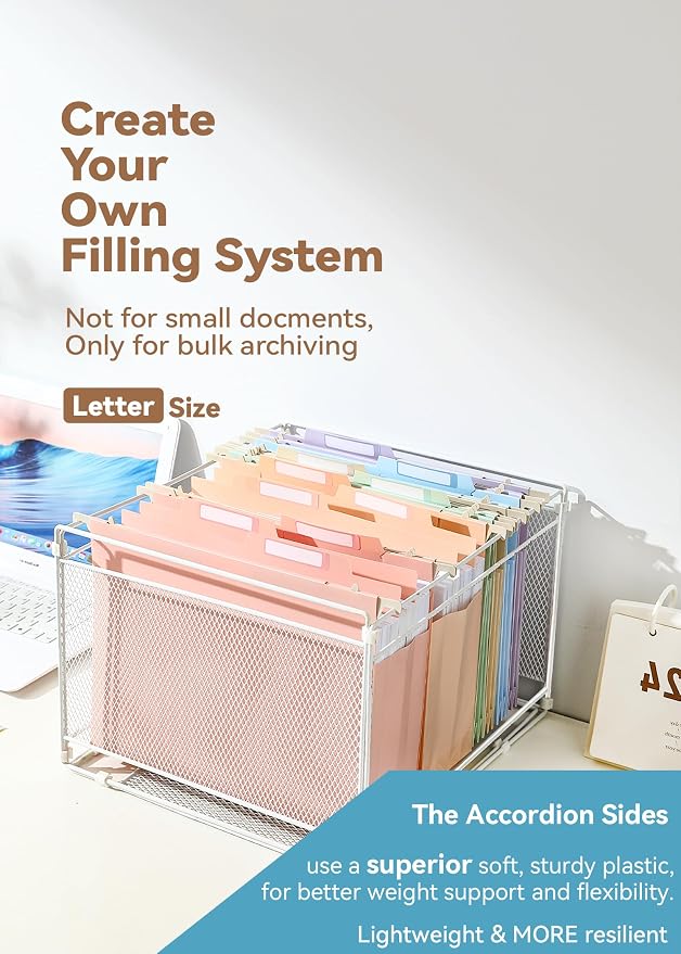 SortRax Plastic High Capacity Hanging File Folders, Side-Sealed Pocket - Image 6