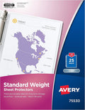 Avery Clear Standard Weight Sheet Protectors, Top Load, 25 Document Protectors by Avery
