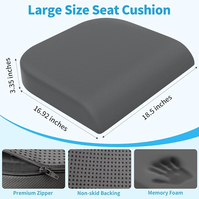 TranquilRelax XLarge Seat Cushion, Soft Foam Cushion - Image 3