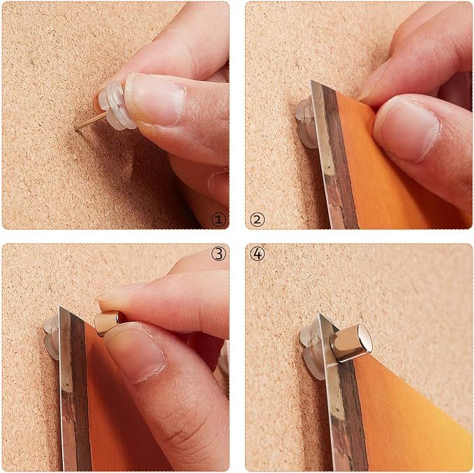 Outus 70 Sets Magnetic Push Pin Magnet Thumb Tack Poster Hanger Thumb Tacks - Image 3