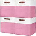 Bagnizer 13x13 Cube Storage Bins, Collapsible Fabric Storage Box, 4 Pack Closet by Bagnizer