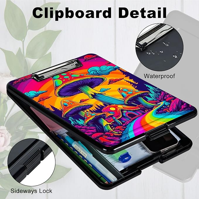 Rainbow Road Mushroom A4 Clipboard - Image 3