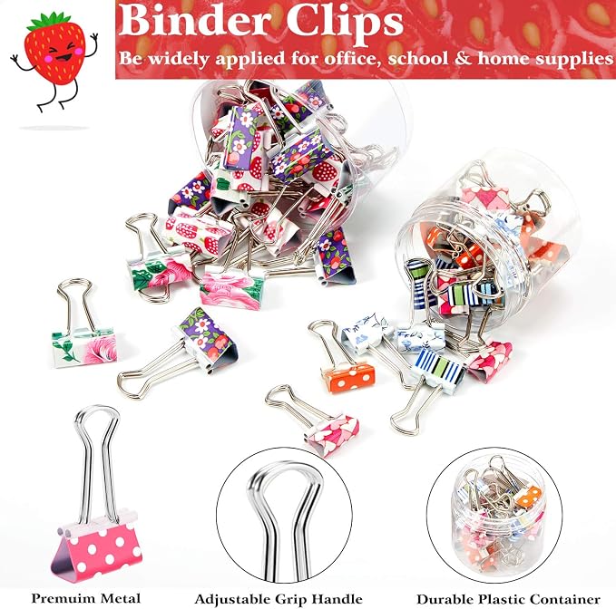 Outus 48 Pcs Cute Binder Clips - Image 5