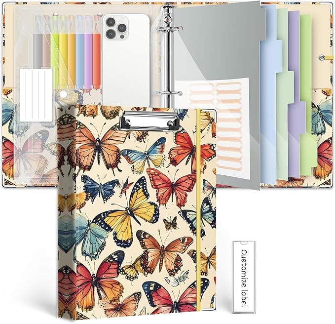3 Ring Binder 1 Inch, BVSSX Three Ring Binders Organizer by BVSSX
