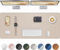 AFIING Leather Desk Pad Protector, Office Mat, Large Mouse Pad, Non-Slip PU by AFIING