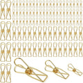 100 Pcs Paper Clips Metal Wire Hollow Out Clothespins Multi Purpose Utility by Sabary