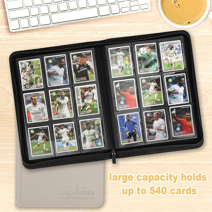 9 Pockets Card Binder, Premium Zip Trading Card Binder, 540 Double Sided Pocket - Image 4