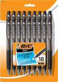 BIC BU3 Grip Retractable Ballpoint Pen, Medium Point, Retractable Black by BIC