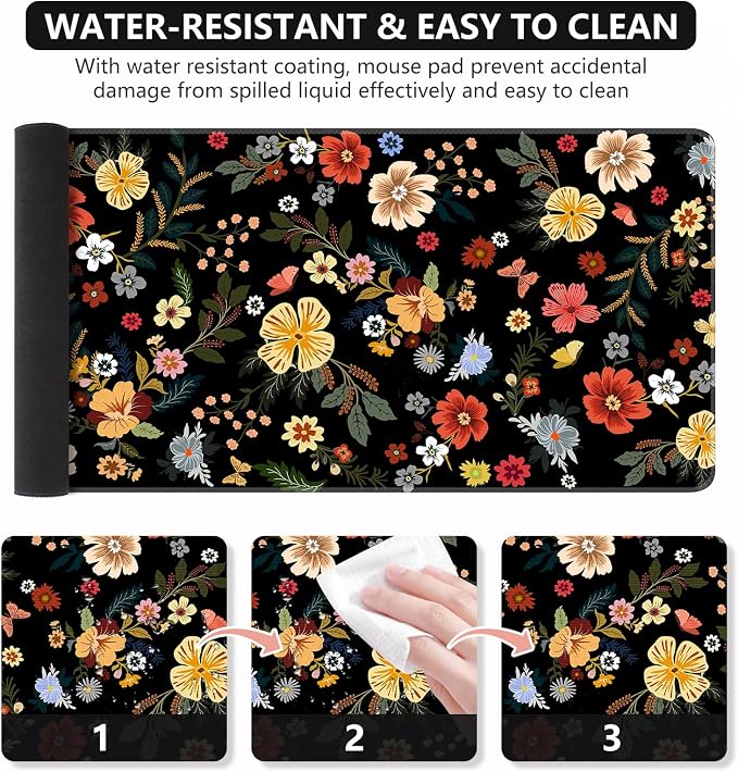 iCasso Desk Matt for Desktop, Cute Desk Pad Mat, XXL Large Mouse Pad, Anti-Slip - Image 3