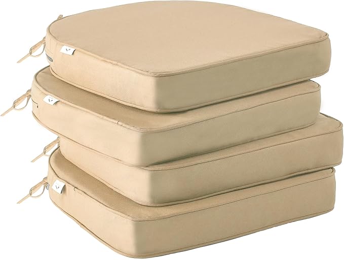 IPYNBAP Outdoor Chair Cushions Set of 4 -Waterproof Outdoor Seat Cushions by IPYNBAP