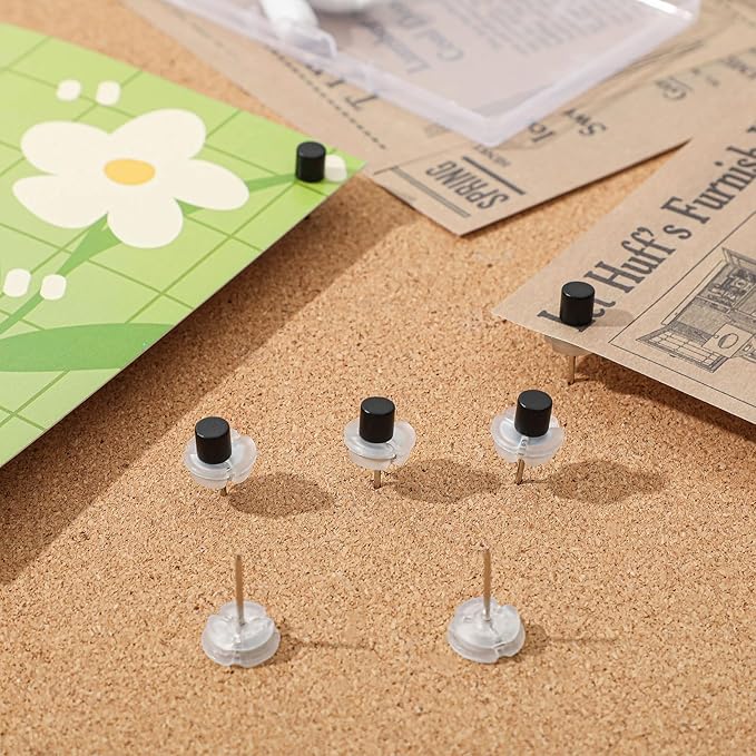 Outus 20 Sets Magnetic Push Pin Magnet Thumb Tack Poster Hanger Thumb Tacks - Image 6