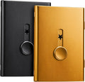 Tatuo 2 Pcs Business Card Holder Thumb Drive Black Gold Stainless Steel by Tatuo
