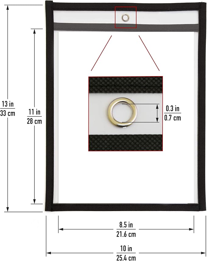 Job Ticket Holders 9x12 -, 8.5 x 11 Letter Size, Dry Erase Pockets, - Image 2
