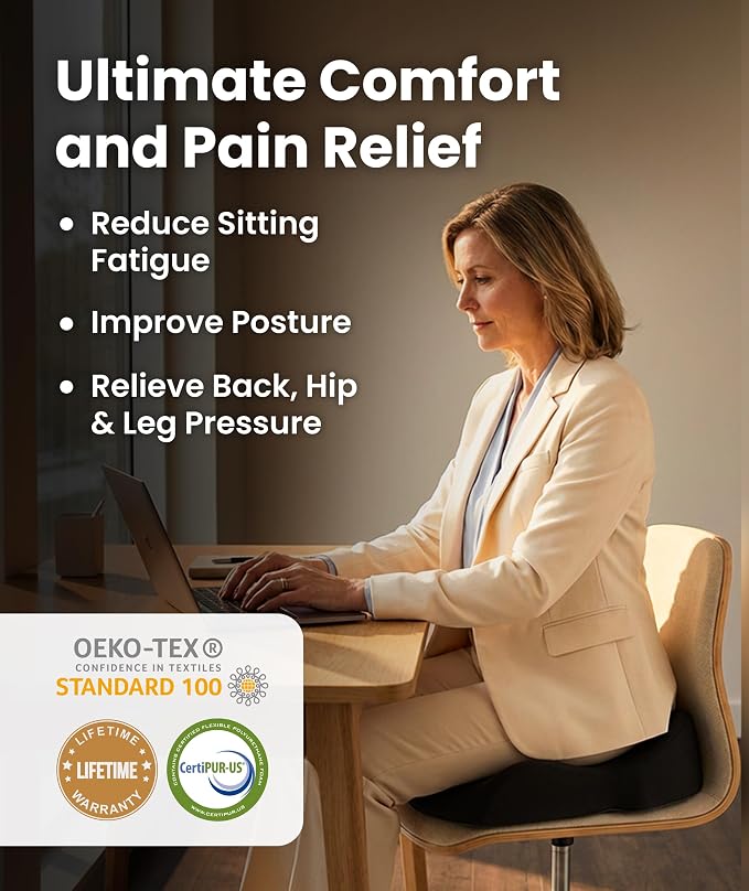 Everlasting Comfort Doctor Recommended Memory Foam Seat Cushion - Image 2
