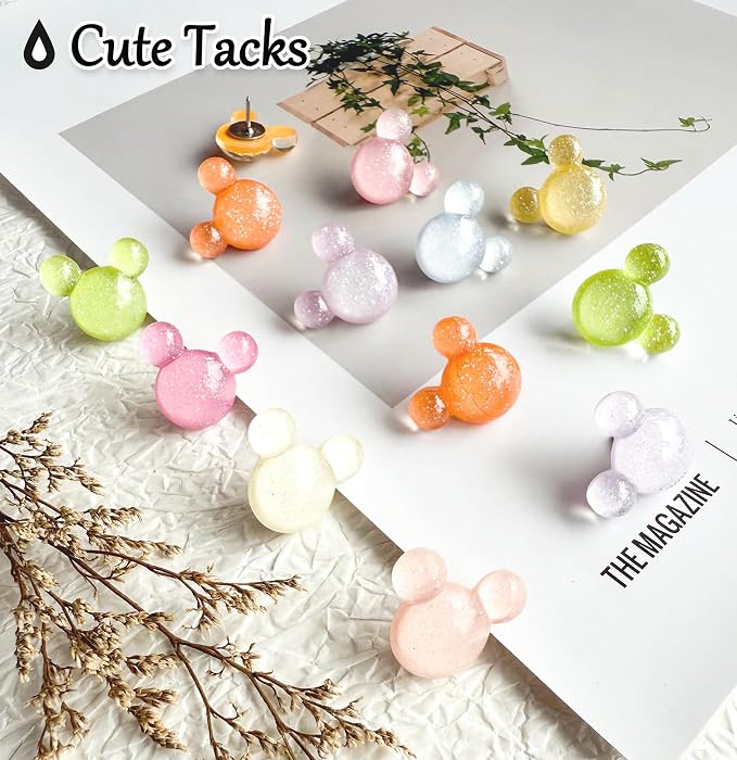 30Pcs Push Pins, Decorative Push Pin, Cute Thumb Tacks Cute Office Decor - Image 5