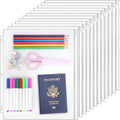 Antner 12 Pack Letter Size Binder Pockets 3 Holes Zipper Binder Folders by Antner