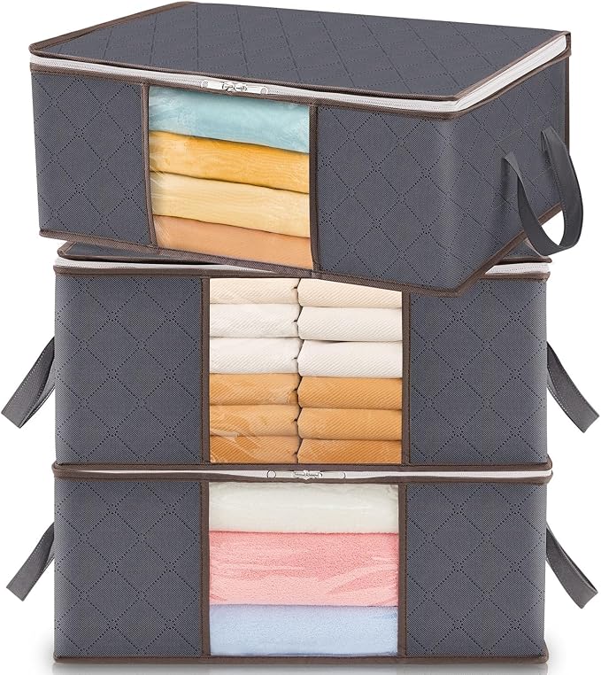 Lifewit 3 Pack 35L Clothes Storage Bins by Lifewit