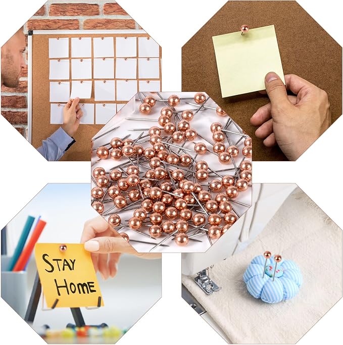 200 Pcs Map Pins, Rose Gold Push Pins - Image 7