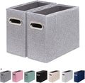 2 Packs Letter Size File Organizer, File Folders Organizer, Fabric Storage Box by ComfortKeeper