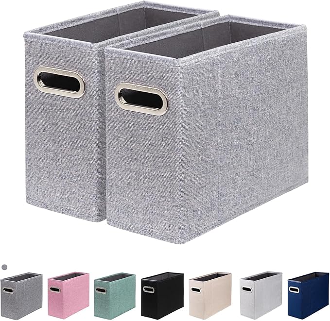 2 Packs Letter Size File Organizer, File Folders Organizer, Fabric Storage Box by ComfortKeeper