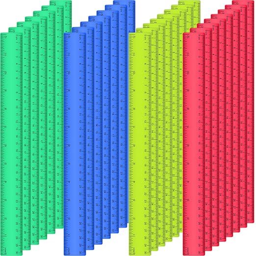 Zonon 30 Pcs Wooden Rulers Bulk 12 Inch Ruler by Zonon