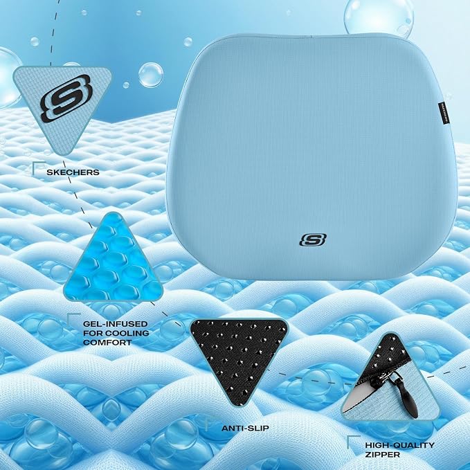 Skechers Seat Cushion Premium Gel & Memory Foam-Office Chair Cushion - Image 3