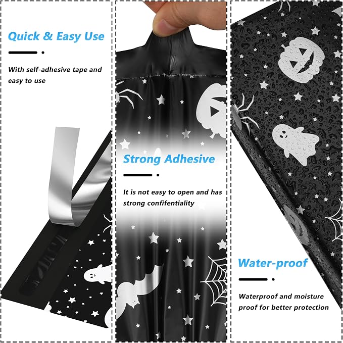 Halloween Poly Mailer 10x13 Inch 100 Pcs, Waterproof and Tear-Resistant - Image 3