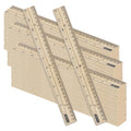 BAZIC Products 12 in Wooden Ruler, Inch & Metric, 288-Case | 12 in; clear inch by BAZICProducts
