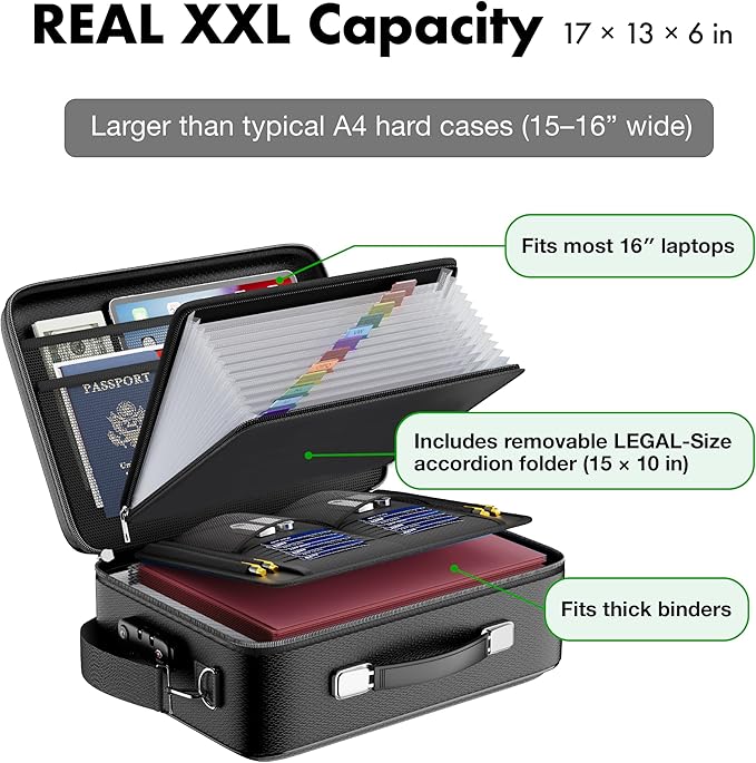 XXL Legal-Size Fire & Water-Resistant Document Box - Image 2