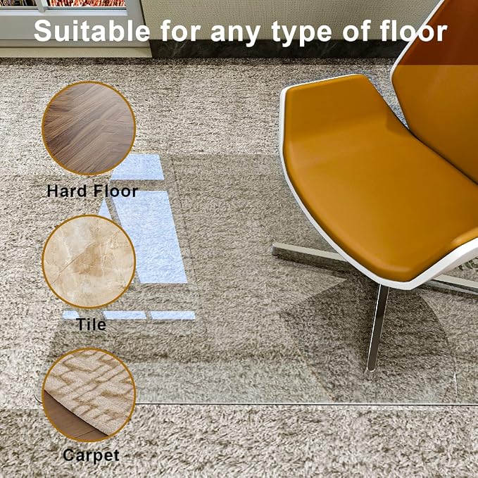 GLSLAND Office Chair Mat for Carpet - Image 4