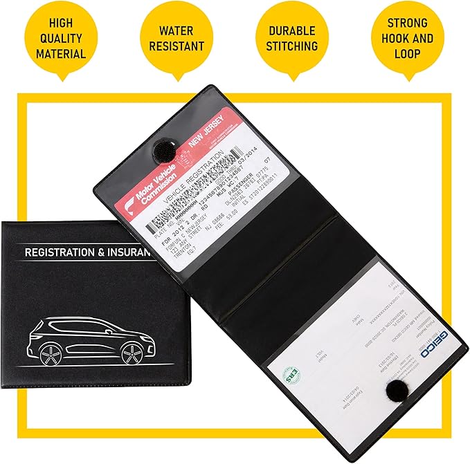 CANOPUS Car Registration and Insurance Holder, Car Document Holder, Vehicle - Image 3