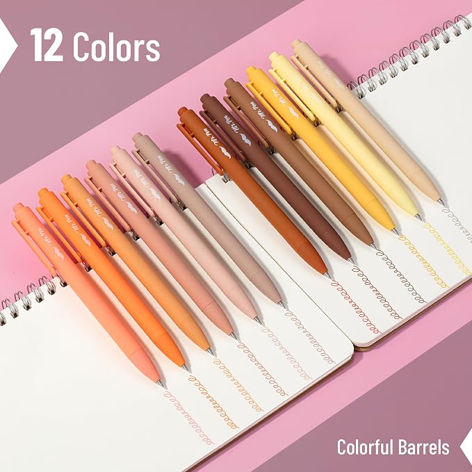 Mr. Pen- Retractable Gel Pens, 12 Pack, Fast Dry, Smooth Writing, Cute Pens - Image 2