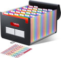 ThinkTex Accordion File Organizer, 26 Pockets Expanding File Folders, Monthly by ThinkTex