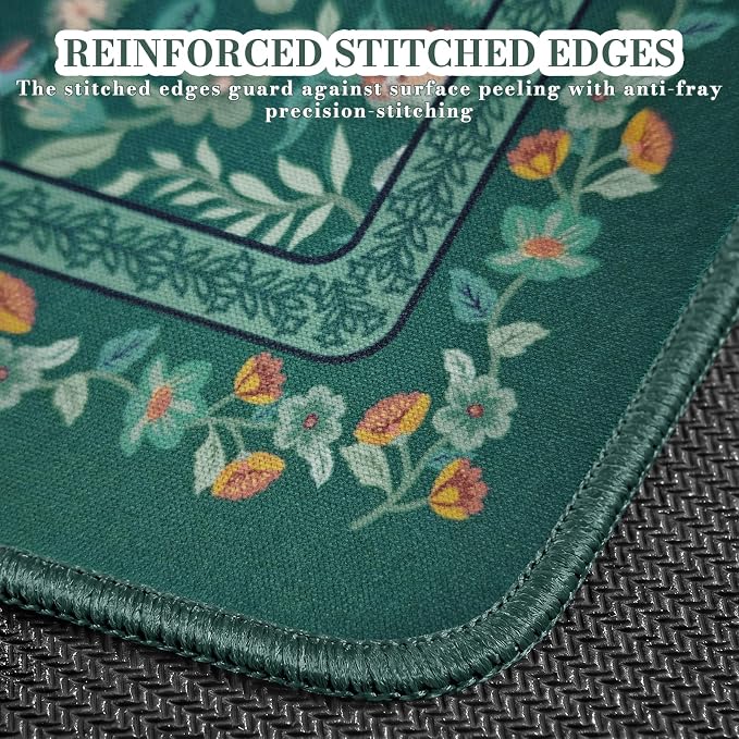iCasso Aesthetic Small Floral Mouse Pad, Mini Portable Travel Mousepad - Image 4