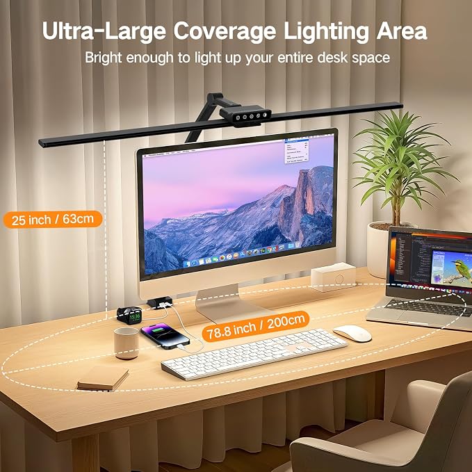 OUTON 29.5" LED Desk Lamp with Clamp - Image 8