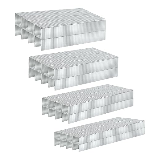 HW HAMWOO 20 Guage 304 Stainless Steel T/50 Staples, 4 Sizes Assorted Size by HWHAMWOO