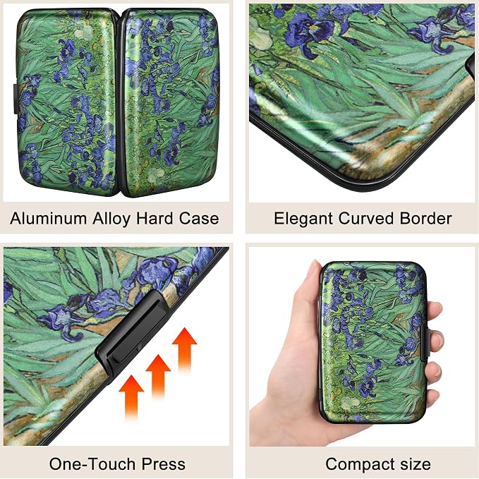 ELFISH Mini RFID Aluminum Wallet Credit Cards Holder Business Card Case Metal - Image 3