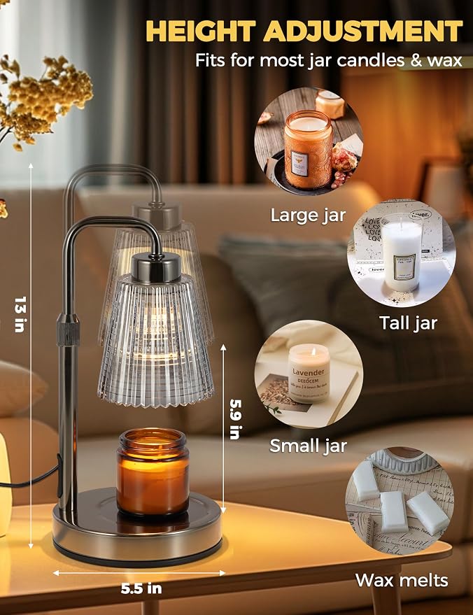 GODONLIF Silver-GrayCandle Warmer Lamp - Image 5