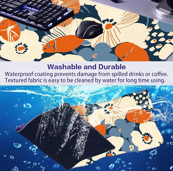 Ladies' Office Desk Cute Petal Keyboard Accessories Game Extended Mouse Pad | - Image 6